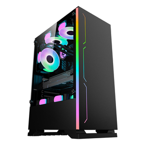 OEM/ODM-carcasa de ordenador de escritorio para ventiladores RGB, placa ATX de cristal competitivo, soporte de línea trasera, funda de juego - Product Image 1