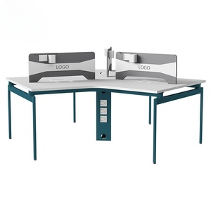 Oficina Mesa de ordenador Estación DE TRABAJO Conjunto de muebles Moderno Soho Trabajo en equipo Diseño de 3 asientos Escritorios de oficina