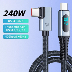Eonline 2D 90 độ khuỷu tay usb4 hiển thị Cáp pd3.1 240W nhanh sạc cáp 40gbps8k60hz thích hợp cho chuyển đổi MacBook - Product Image 2