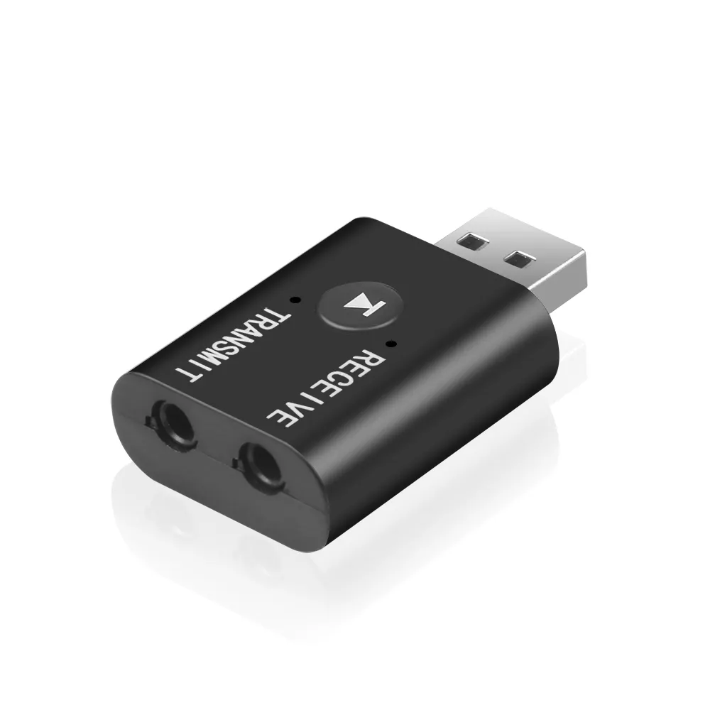 Adaptador USB BT portátil 2 em 1, receptor transmisor AUX 2 en 1, adaptador de Audio estéreo inalámbrico para hogar, TV, PC, coche, Mp3/4
