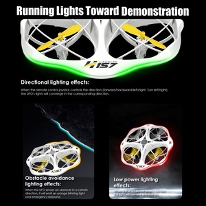 2024 H157 yerçekimi algılama uçak dublör rulo UFO engel kaçınma uzaktan kumanda uçak LED flaş Mini UFO oyuncak - Product Image 6