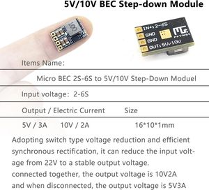 <span class=keywords><strong>Micro</strong></span> Bec 6-30V đến 5V/9V bước xuống điều chỉnh cho 4/5 inch 220mm 210mm 250mm 6S sợi <span class=keywords><strong>Carbon</strong></span> đua <span class=keywords><strong>Quad</strong></span> khung x Quadcopter - Product Image 6