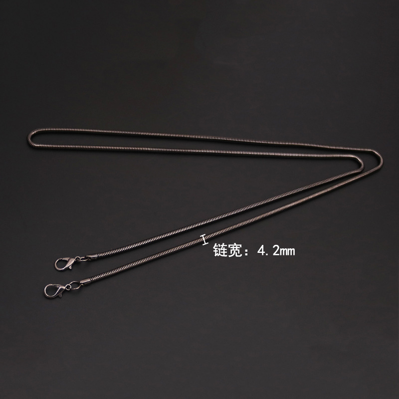 120cm gun-black snake chain