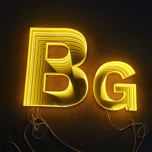 ウォールサイン3D LEDネオンサインインフィニティミラーライトインフィニットミラー電子サイン - Product Image 1