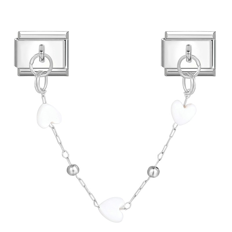 Trois coeurs blancs Argent