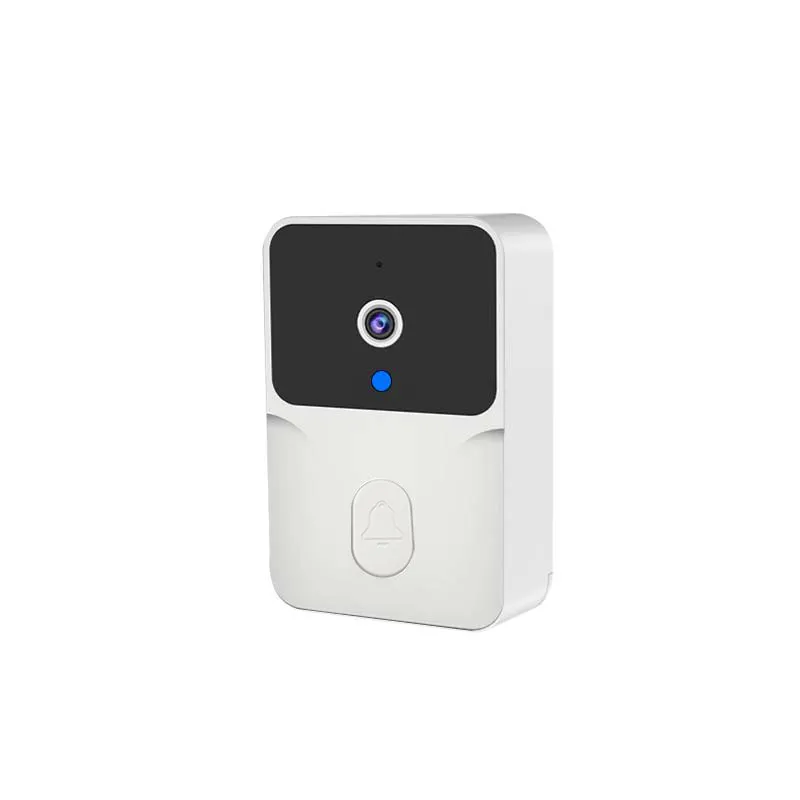 Timbre de puerta inalámbrico con cámara de video y timbre Wifi Tuya Detección de movimiento y alarma PIR opcional; Llamada de voz