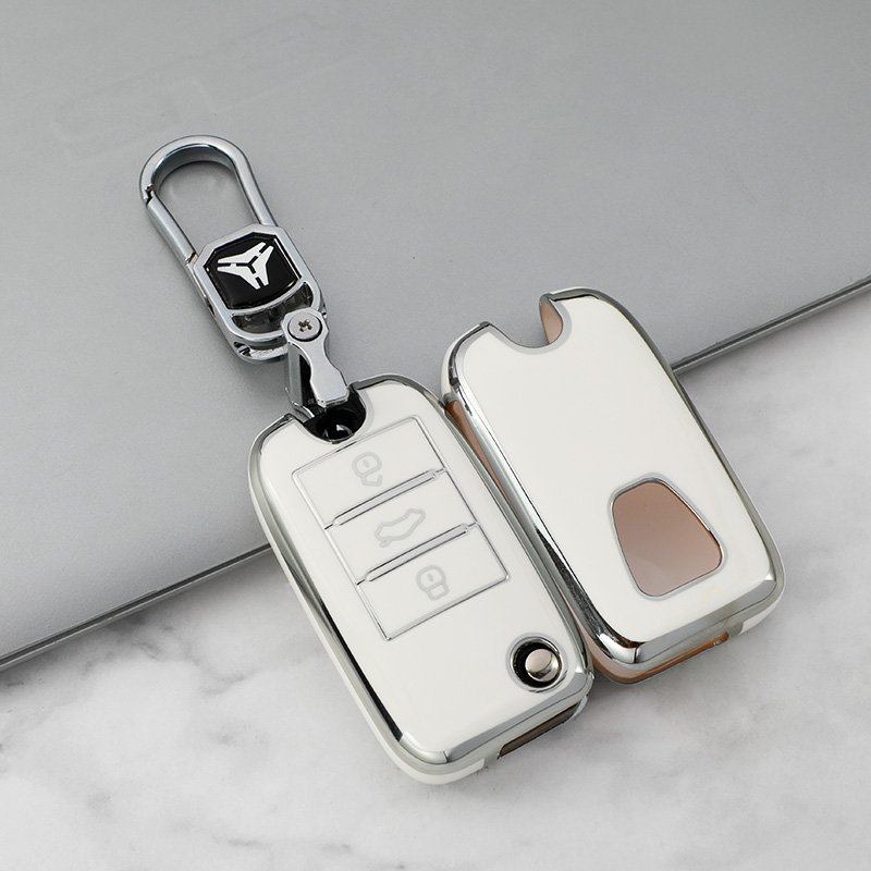 A White + Key Ring