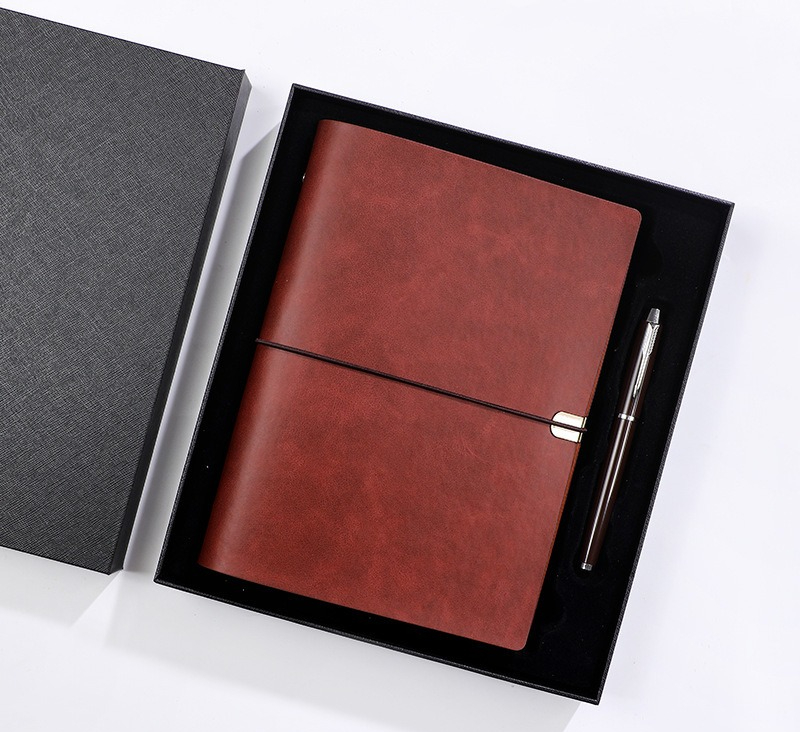 Brown retro strap gift box