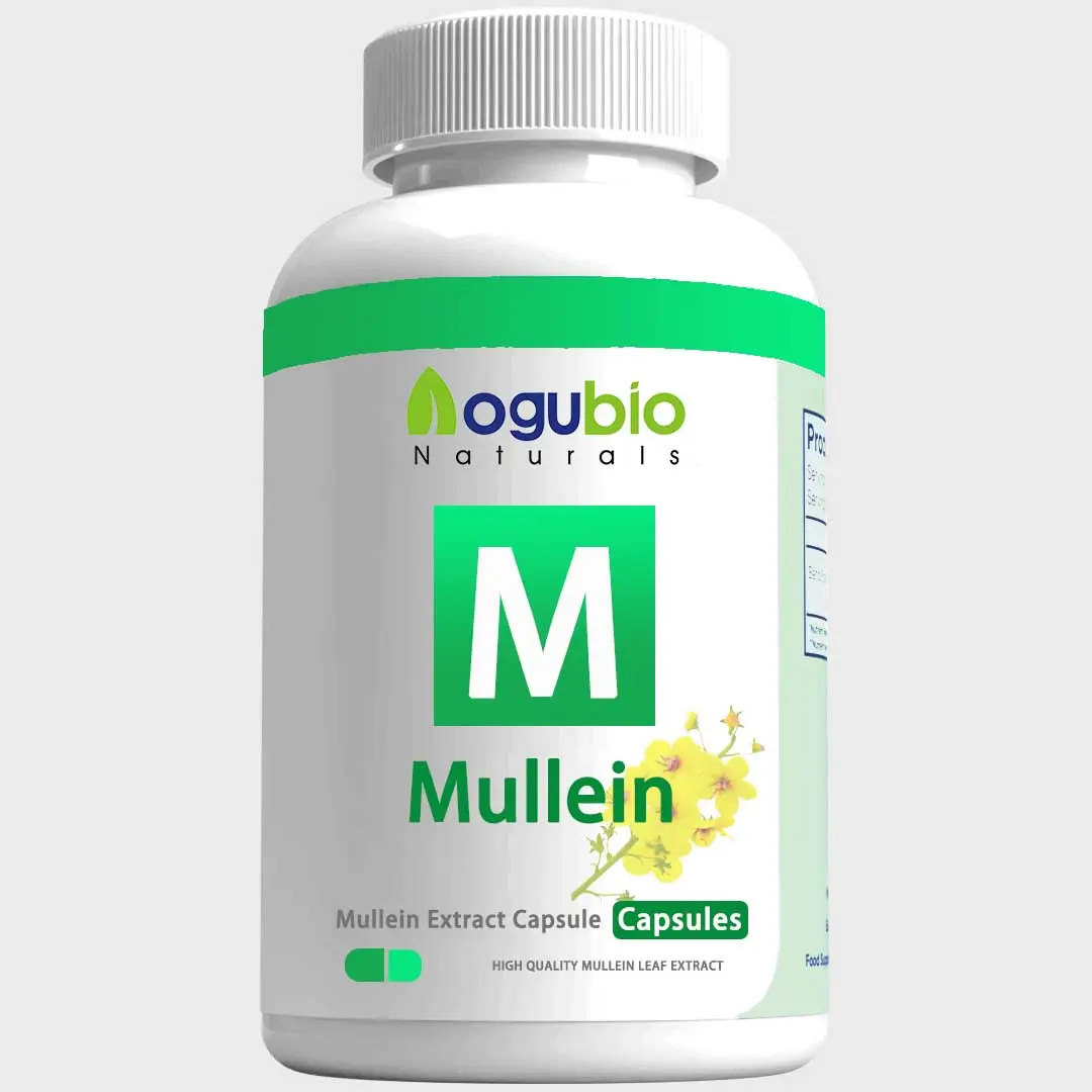 كبسولة مستخلصات زهور Mullein نقية من شركة تصنيع المعدات الأصلية ، مسحوق استخراج Mullein للرعاية الصحية ، مكملات عشبية ، كبسولة استخراج أوراق Mullein