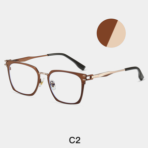 กรอบแว่นตาออพติคอลย้อนยุค2025กรอบสี่เหลี่ยม87335วัสดุ TR90และลวดลายพิมพ์ลาย - Product Image 3