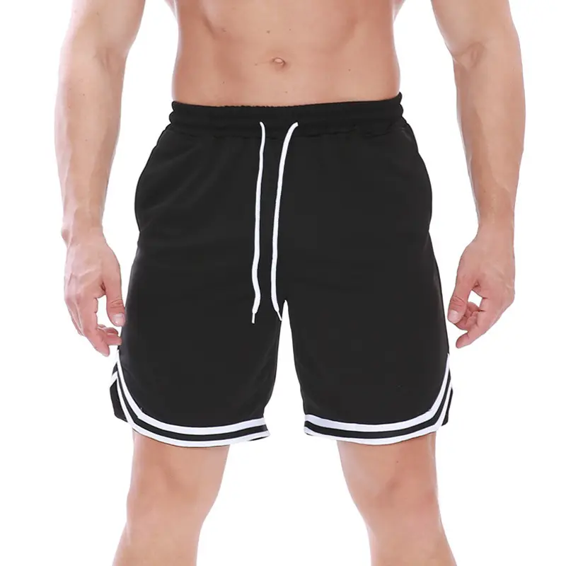 Özel Logo artı boyutu boş erkek şort erkekler rahat spor plaj sepetleri Jogger şort erkek rahat plaj kısa pantolon toptan