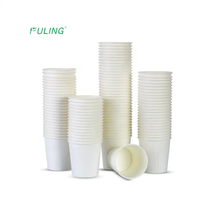 Tazas desechables pequeñas para café Espresso, 4 Oz, boquilla de lavado de helado, vasos de papel Biodegradable reciclable, papel artesanal