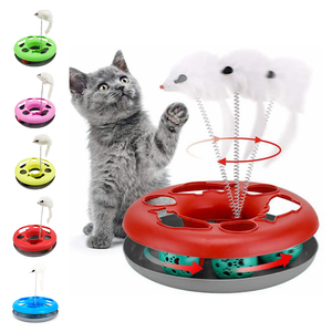 Juguetes interactivos para gatitos con gatos divertidos superventas de fábrica, pistas de rodillos con hierba gatera, juguete para mascotas con pelotas de ejercicio, ratón teaser - Product Image 1