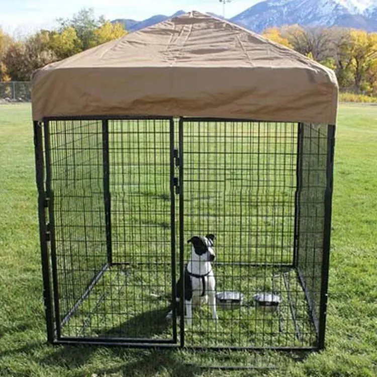 Amazon — cage à roulettes pour animaux de compagnie, en acier inoxydable, grande clôture, pour chiens
