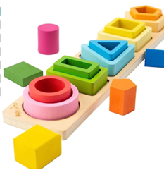 Montessori Toys 1 2 3 Year Old Boys Girls-Wooden <strong>Sorting</strong> Stacking Toys for Baby Toddlers Educational <strong>Shape</strong> - Product Image 2