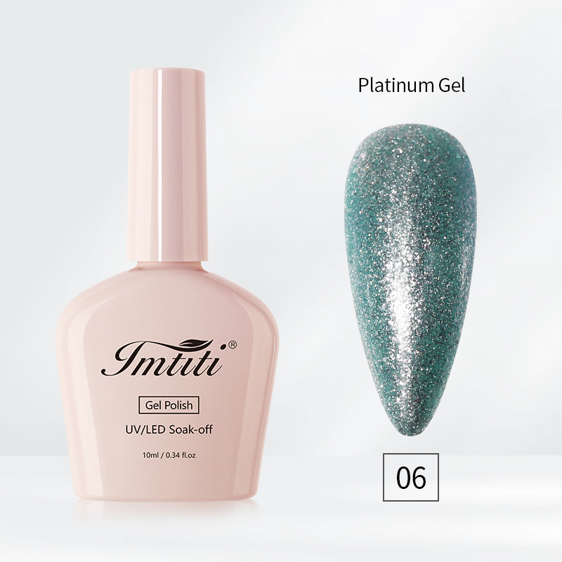 Gel pailleté platine 06#