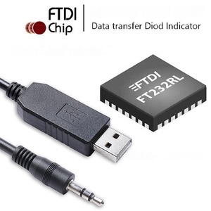 6FT USB TTL 3.5mm 3V3 Stereo ses kablo USB RS232 FTDI ftrl PVC ceket ve örgü koruyucu ile 3.5mm seri kablo - Product Image 2