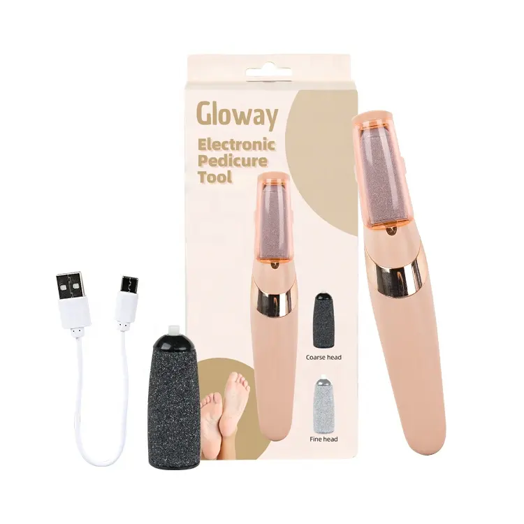 Gloway Grattoir électrique pour lime à pied Extracteur de callosités Pieds Mat Pédicure Outils Râpe à pied Élimination de la peau morte Outil de soin des pieds