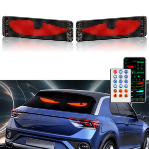 16*32 64*20 96*20 araç ön camı LED ekran DIY gösterge ışığı şeytan gözü App uzaktan kumanda animasyonlu gözler arabalar için kamyon led - Product Image 1