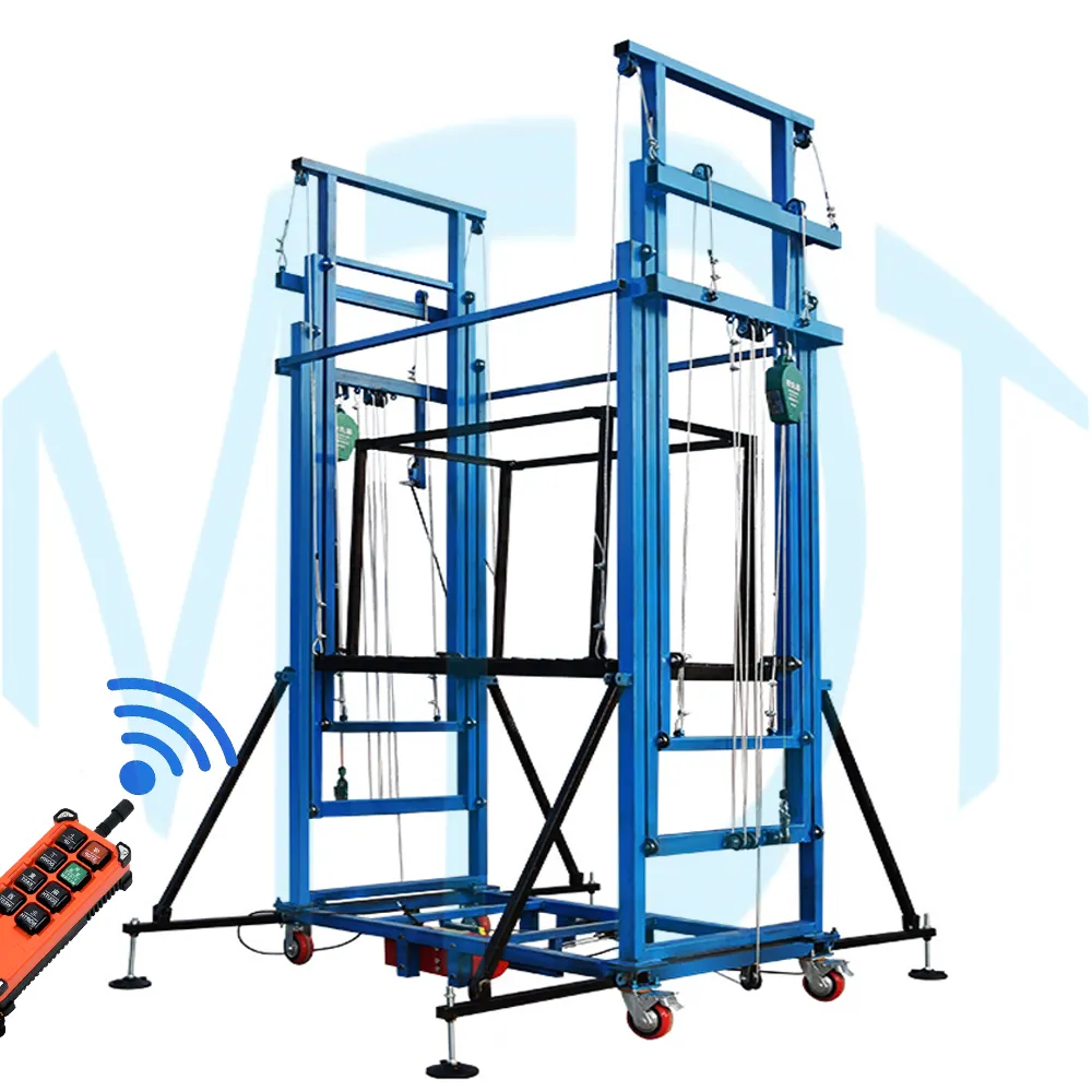 Échafaudage de levage électrique mobile personnalisé à chaud, échafaudage de levage mobile 500kg électrique 4 6 8 10 m
