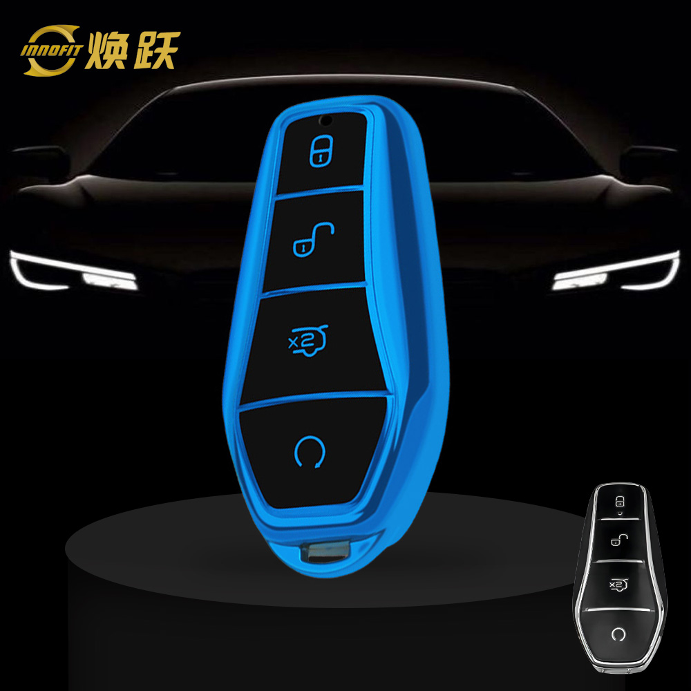 BYD1T1-Style colle noire-Placage bleu