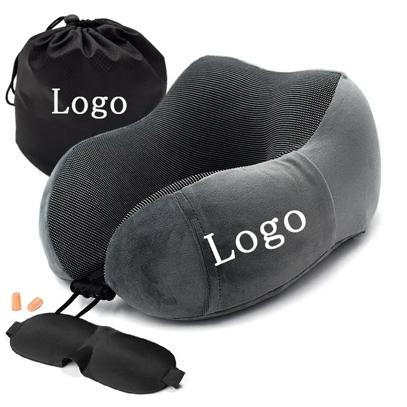 Wholesale U Shape Comfortable Car Headrest Neck Rest Pillow Memory Foam Travel Pillow