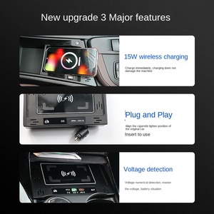 Wireless Fast <strong>Charger</strong> for Mercedes-Benz GLA/GLB/GLC/GLE Models Class B &amp; C Car Stereo Function with Mobile Phone Compatibility