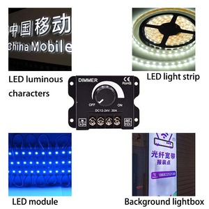 DC12V-24V manopola Dimmer PWM ON/OFF alloggiamento in alluminio 30A LED Strip Dimming Controller per il controllo delle luci - Product Image 6