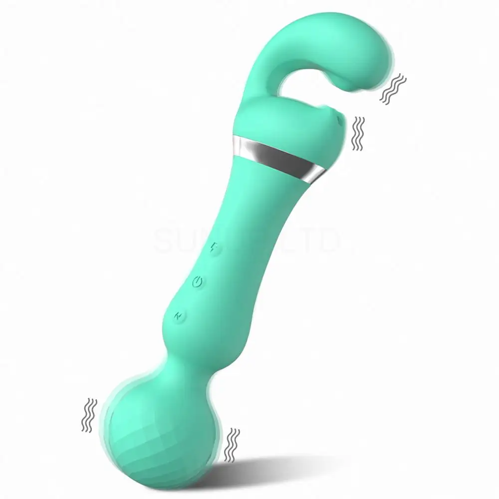 3 trong 1 AV Vibrator thủ dâm thiết bị nữ đặc biệt quan hệ tình dục đồ chơi từ tính sạc âm vật đôi kích thích cực khoái tạo tác