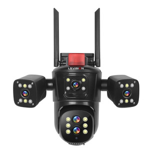 LS VISION 4K Exterior Cinco lentes cuatro pantallas 10X Zoom óptico Cctv Vigilancia Wifi Inalámbrico Ptz Cámara DE SEGURIDAD IP de 360 grados