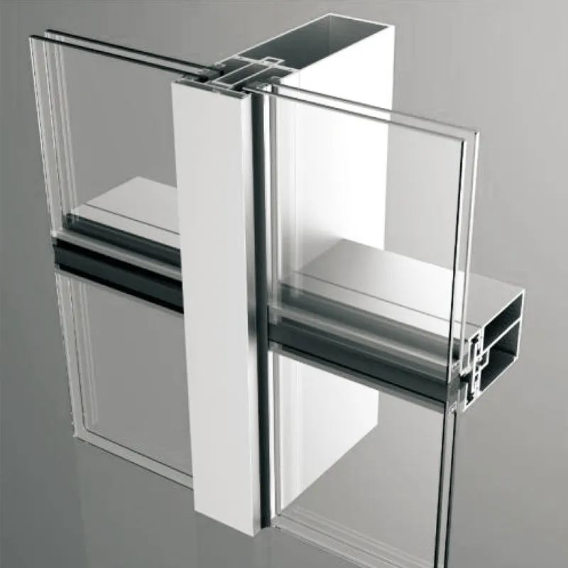 aluminium framed glass curtain wall