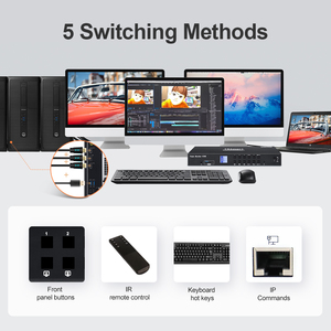 TESmart新4进3出三显示器kvm控制台切换器混音器视频支持3屏幕扩展显示hdmi kvm切换器 - Product Image 4