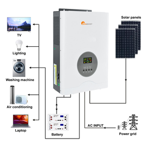 Sunboost 5KW10KW単相ソーラーインバーター120V/220Vグリッド並列機能純粋な正弦波出力ハイブリッドインバーター - Product Image 6