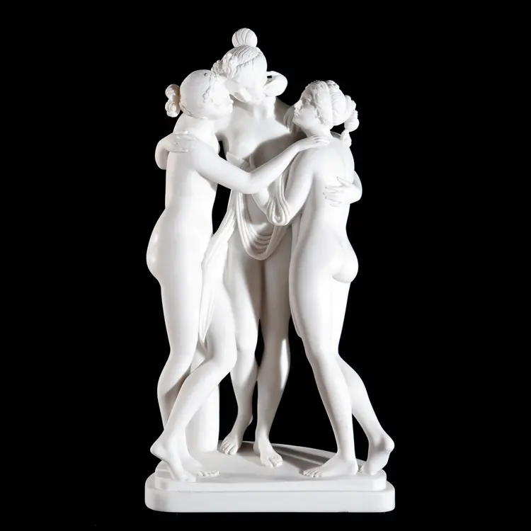 Статуя знаменитой богини stone sister, статуя трех граней, женские обнаженные мраморные скульптуры