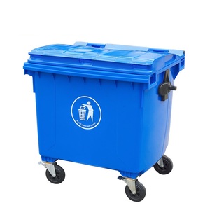1100リットルプラスチックゴミ<span class=keywords><strong>4</strong></span>輪ゴミ箱ホイールプラスチック屋外大型廃棄物ゴミ箱