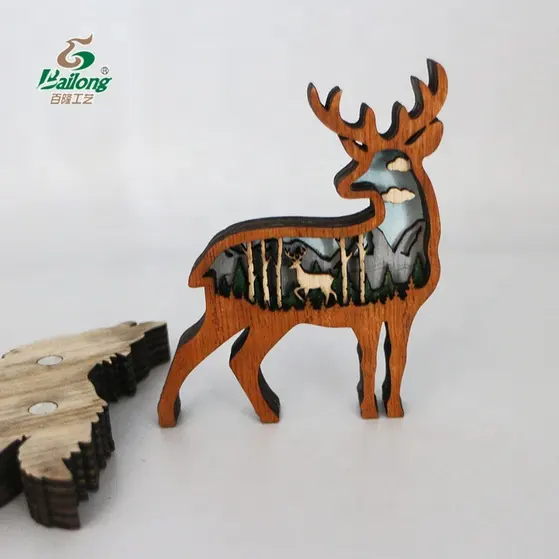 Artisanat en bois ornement gravé au laser ornement de Noël nautique produits en bois découpés au laser