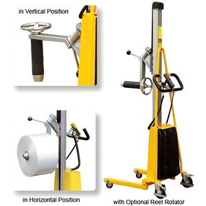 Rollo de tela Carga Descarga Rollo Elevador Plataforma Apilador Semi Eléctrico Mini Apilador manual Apilador automático para la formación de rollos - Product Image 3