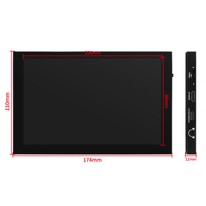 7-Zoll-Port-Display 1024*600 IPS-Touchscreen mit Leder halterung Shell Mini HDMI-kompatibler Mini-PC-Monitor für Raspberry Pi - Product Image 6