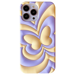 高級かわいいグラデーション3Dバタフライ電話ケースiPhone14 13 12 11プロマックスガールアンチドロップケースソフトシリコン耐衝撃シェル - Product Image 6