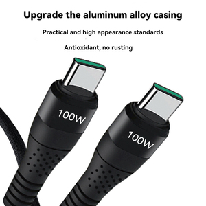 มุ่งใหม่2 in 1 100W สายดาต้ามัลติฟังก์ชั่น C ถึง C รองรับการถ่ายโอนข้อมูลอย่างรวดเร็วสายเคเบิลข้อมูล100W - Product Image 3