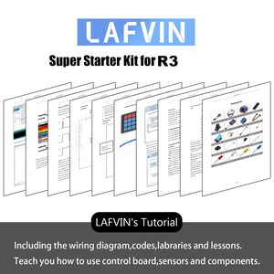 Lafvin ชุดการเรียนรู้ RFID ชุดเริ่มต้นพื้นฐาน LCD1602 IIC สำหรับการเรียนรู้ R3ชุดสำหรับ Arduino พร้อมการสอน