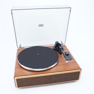 New Wooden Bluetooth <strong>Input</strong> &amp; <strong>Output</strong> Vinyl Turntable Record Player Gramophone with 3.5mm <strong>Aux</strong> in &amp; <strong>RCA</strong> Out for External Speakers - Product Image 2