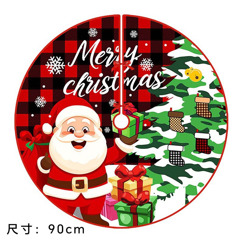 Sapin de Noël pour personnes âgées à carreaux rouges et noirs.