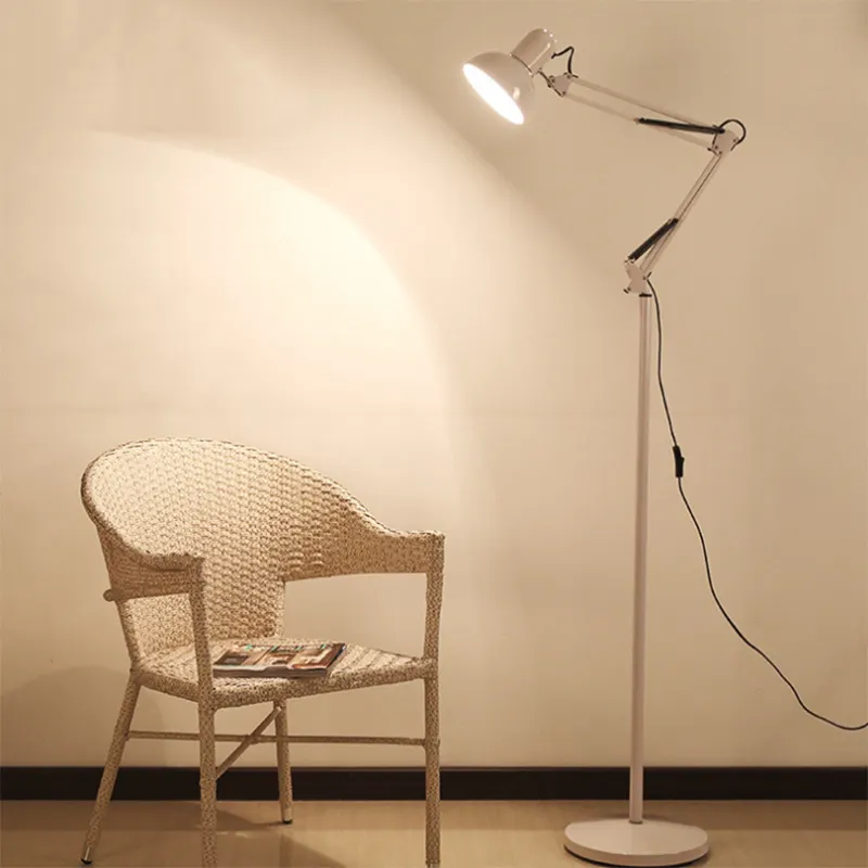 Factory Hot Sale Classic Style Plastic Shade White Modern Led Corner Moroccan Floor Lamp Standing
