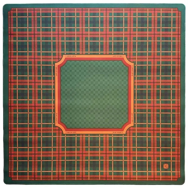 wine red mahjong mat