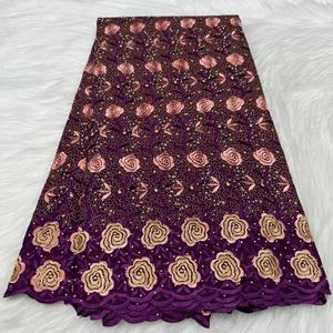 Mới Nhất Châu Phi Ren Vải Chất Lượng Cao Thêu Vải Lafayette Thụy Sĩ Ren Khâu Quần Áo Trong Thụy Sĩ Tela De Cera Suiza - Product Image 6