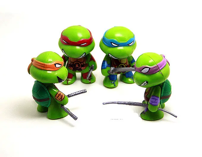 Sıcak satış Anime karikatür aksiyon figürü bebek oyuncak sevimli 4 stilleri genç Mutant Ninjas kaplumbağalar