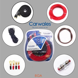AF Power Cable <strong>Wire</strong> Car Audio <strong>RCA</strong> Wiring Amplifier Subwoofer <strong>Speaker</strong> Installation Kit 8GA Under Sear Subwoofer - Product Image 2