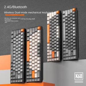 免费狼K68适用于BT无线双模机械键盘发光二极管USB 2.0 ABS 1年支持3天防水新桌面 - Product Image 2