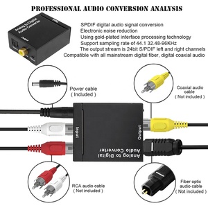 Xput-Convertidor de señal de Audio analógico a Digital, Adaptador convertidor de señal de Audio Coaxial Spdif de fibra óptica
